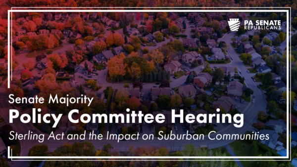 Senate Majority Policy Committee Hearing on the Sterling Act and its Impact on Suburban Communities